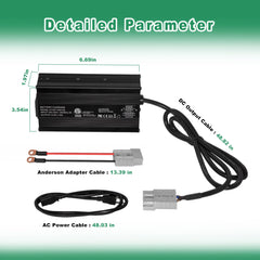 12V 10A LiFePO4 Battery Charger AC-DC Smart Charger for Lithium LiFePo4 Deep Cycle Batteries