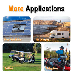 3Pack 12V 100Ah Group 24 LiFePO4 Battery, 100A BMS Deep Cycles Lithium Batteries 3840Wh for RV, Trolling Motor, Solar Off Grid, Camping, Marine