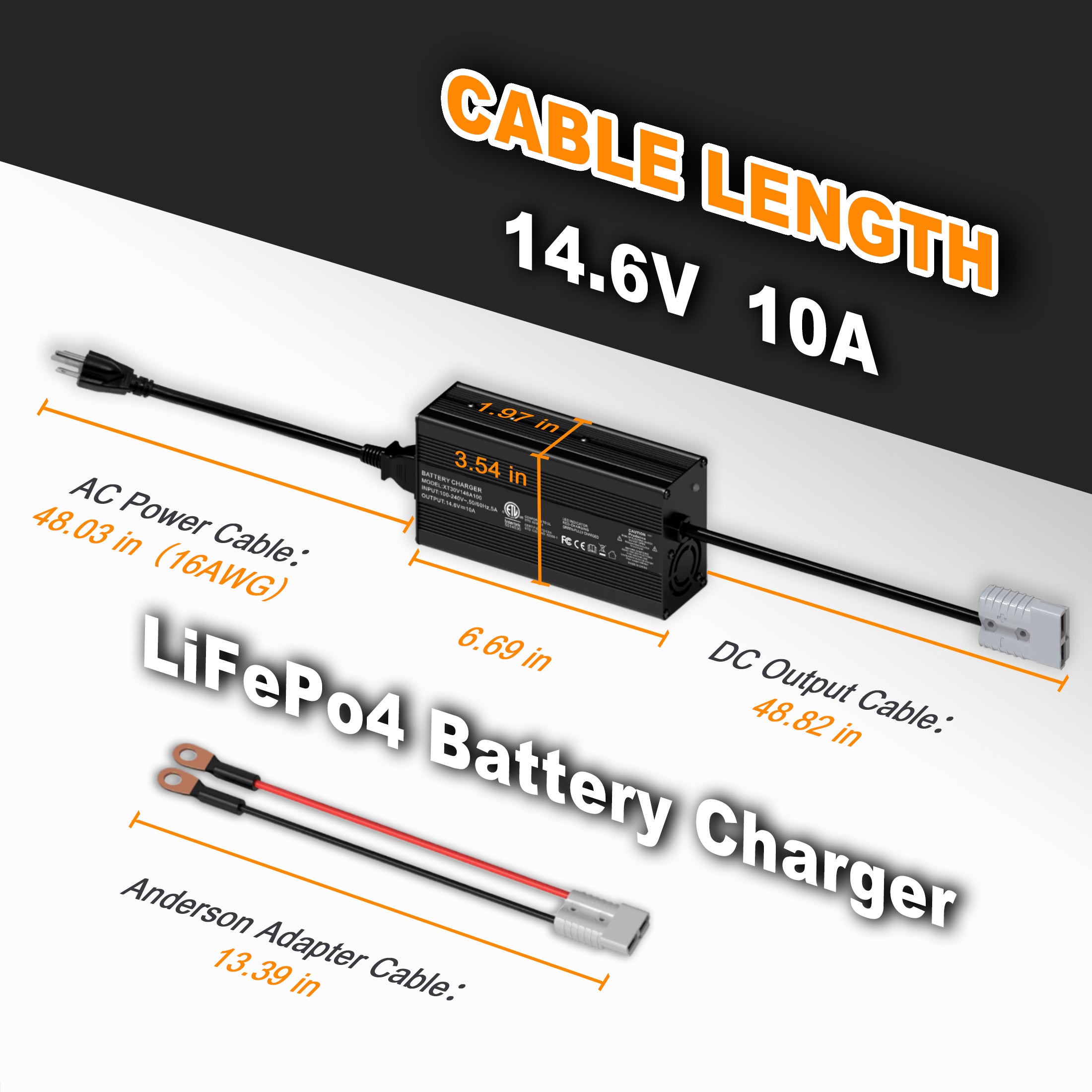 D0NGHOT 12V 10A LiFePO4 Battery Charger AC-DC Smart Charger for Lithium LiFePo4 Deep Cycle Batteries