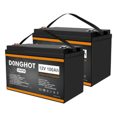 2 Pack 12V 100AH Lithium Ion Deep Cycle Battery Group 31 Battery for Trolling Motor,RV