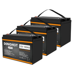 D0NGHOT 36V Lithium Golf Cart Battery 3 Pack 12V 100Ah Lifepo4 Lithium Ion Battery for Golf Cart,RV