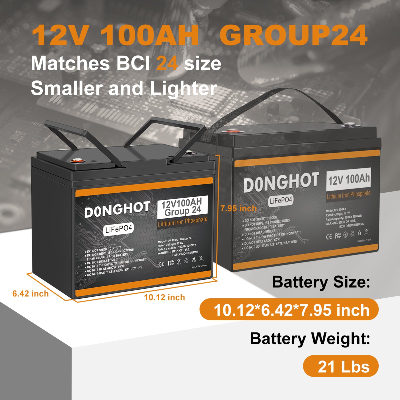 D0NGHOT 36V 100Ah Lithium Deep Cycle Golf Cart Battery,Lithium Batteries 36V for Golf Cart